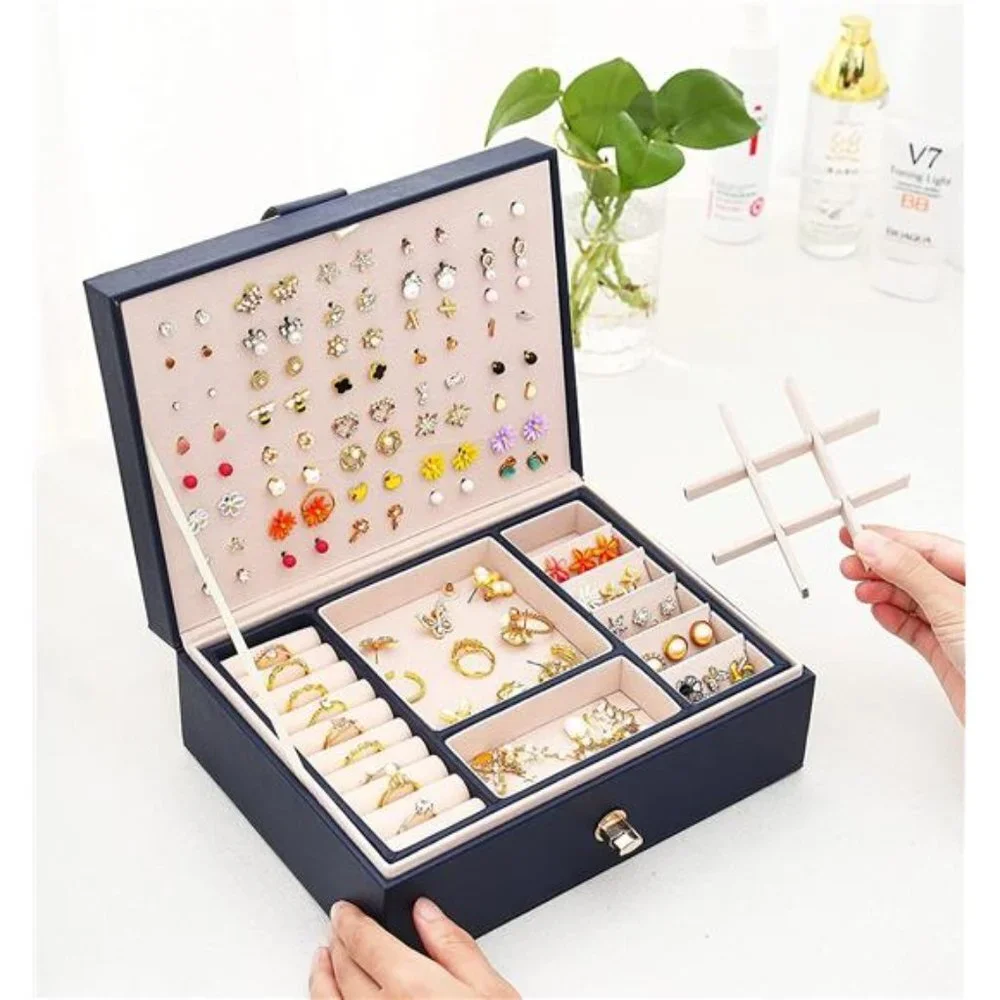 Jewelry Organizer Storage Case Box ,Blue